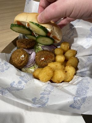 Inedible falafel burger  #Veganuary at Hot Box - Food Stand in Swindon