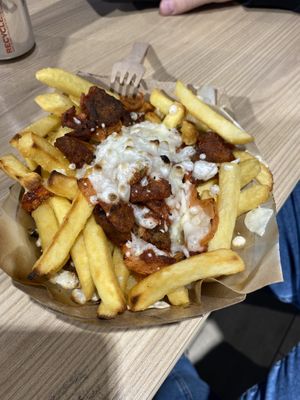 Burnt loaded fries  #Veganuary at Hot Box - Food Stand in Swindon