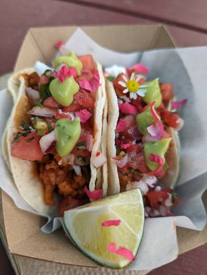 Maple BBQ Street tacos at The Groovy Floret in Portland