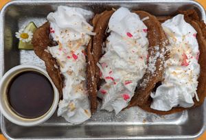 Pancake Tacos at The Groovy Floret in Portland