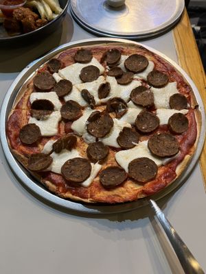 Pepperoni pizza   at Granada Vegan Kitchen in Ensenada