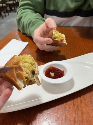 Inside the sambusa (frozen)   at Abol Africa in Footscray