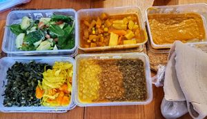 Vegan set for 2 people take away at Abol Africa in Footscray