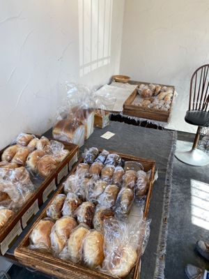 Bagel selection (shop interior) at BAGEL8744 in Yokohama