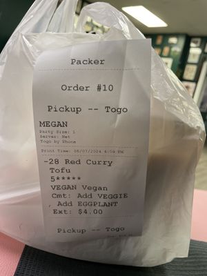 This before…. I forgot to take the other pic till it was too late😒  at Thai Time in Mobile