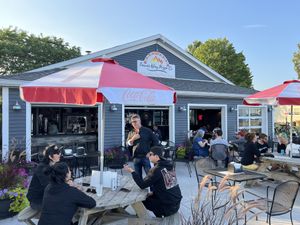 Outdoor seating!!!!  at Tawas Bay Pizza Company in Tawas City