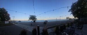 View from the restaurant patio. at Tawas Bay Pizza Company in Tawas City