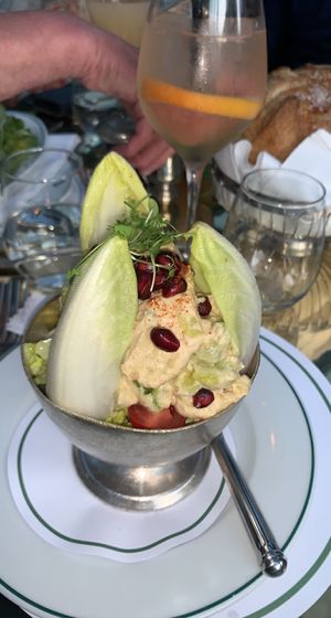 avocado and tomato cocktail   at The Ivy in Manchester
