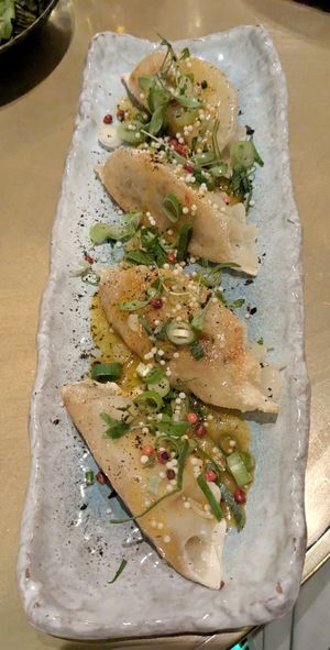 King oyster & shiitake mushroom gyoza (8/10) at The Ivy in Manchester