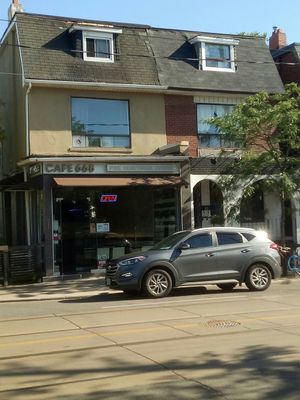 Storefront at Cafe 668 Vegetarian Restaurant in Toronto