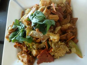 Vegetarian curry at Cafe 668 Vegetarian Restaurant in Toronto