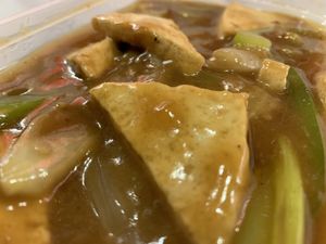 Tofu in satay sauce   at Full Circle in South Shields