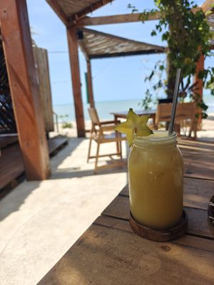 Passionfruit juice at Dos Aguas Lodge in Rincon Del Mar