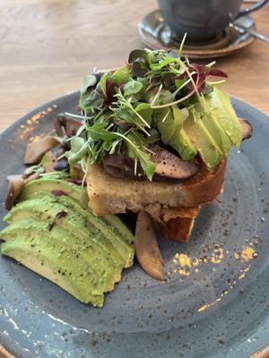 Savoury Vegan French Toast  at The Little Bakery in South Queensferry