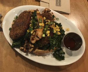 Chick’n and waffles at Native Foods - The Loop in Chicago