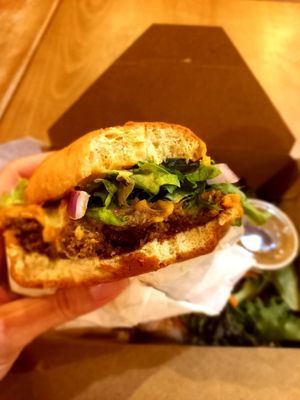 Cheese burger at Native Foods - The Loop in Chicago