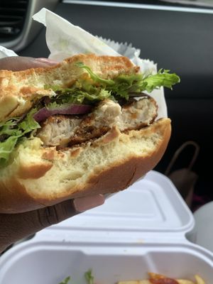 Was visiting from Cleveland and asked for a recommendation of their most popular menu item and the chicken sandwich with bacon and avocado didn’t disappoint!   at Native Foods - The Loop in Chicago