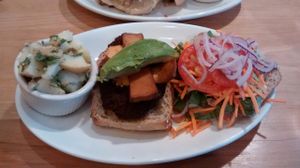 Avocado sandwich with potatoes at Native Foods - The Loop in Chicago