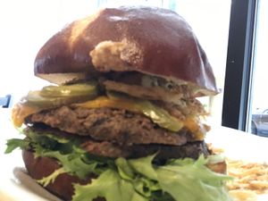 Jalapeño burger  at Native Foods - The Loop in Chicago