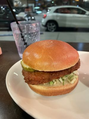 She (The Red Nashville Hot ) wanted a close-up!  at Native Foods - The Loop in Chicago