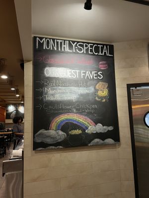 The board of monthly specials for December 2022!  at Native Foods - The Loop in Chicago