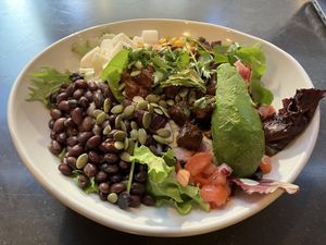 BBQ plant-based chicken salads  at Native Foods - The Loop in Chicago