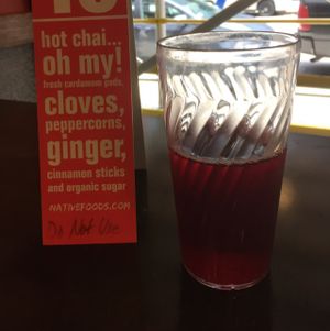 hibiskus lemonade unsweetened  at Native Foods - The Loop in Chicago