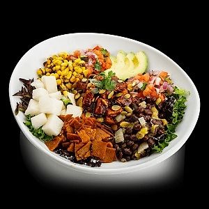 BBQ Chicken Salad

plant-based bbq chicken, plant-based bacon, avocado, roasted corn, black beans, jicama, salsa fresca, mixed lettuce, toasted pepitas, jalapeño-cilantro  at Native Foods - The Loop in Chicago