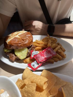 Can’t remember what this was called, maybe bbq brisket burger?   at Native Foods - The Loop in Chicago