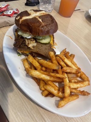 Bbq brisket wrap. INCREDIBLE!!!  at Native Foods - The Loop in Chicago