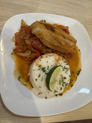 Yassa Chicken 🌱  at Native Foods - The Loop in Chicago