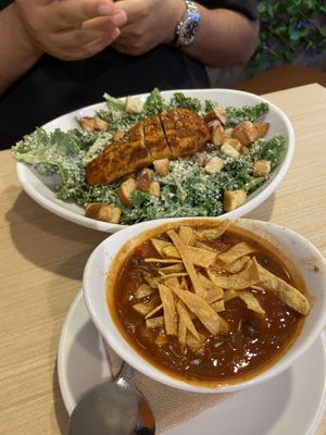 Kale Caesar and chili  at Native Foods - The Loop in Chicago
