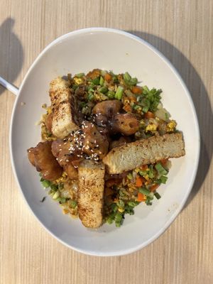 Cauliflower shrimps with Tempeh   at Native Foods - The Loop in Chicago