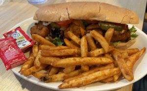cauliflower po’ boy!  at Native Foods - The Loop in Chicago