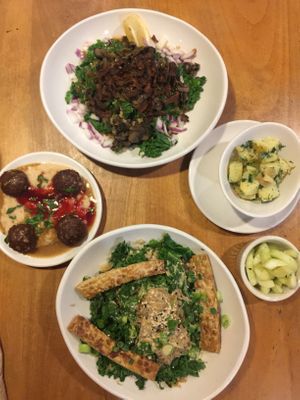 Kale macro bowl, Filipino bowl  at Native Foods - The Loop in Chicago