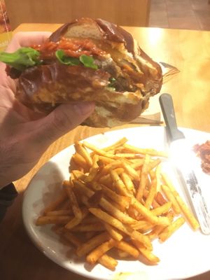 Vegan wonder!!! This is the Gastropub Burger!!! at Native Foods - The Loop in Chicago