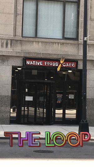 Outdoor sign at Native Foods - The Loop in Chicago