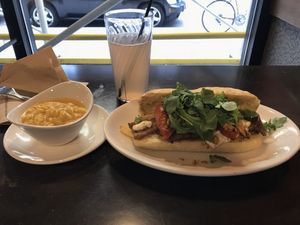 Sandwich and Mac & Cheese at Native Foods - The Loop in Chicago