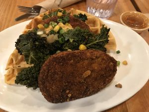 Chicken and Waffles at Native Foods - The Loop in Chicago