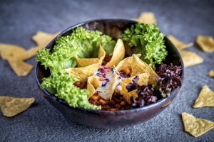 Bowls with cereals and veggies at Zoll in Vipiteno