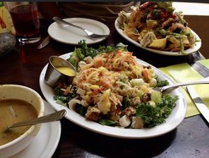 Soup, salad, nachos = a brilliant lunch! at Native Foods - Lakeview in Chicago