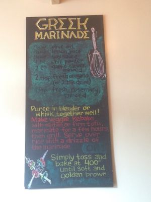 Recipe Board at Native Foods - Lakeview in Chicago