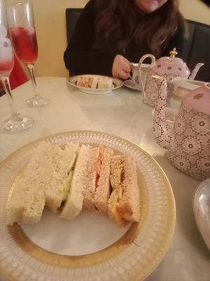 Vegan finger sandwiches at Shelly's Tea Rooms in Plymouth