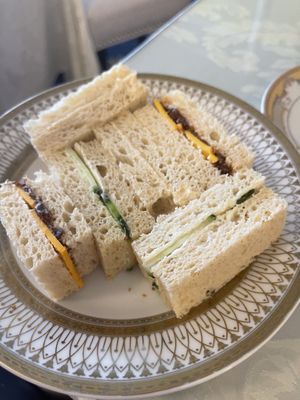 Vegan Tea Sammys   at Shelly's Tea Rooms in Plymouth