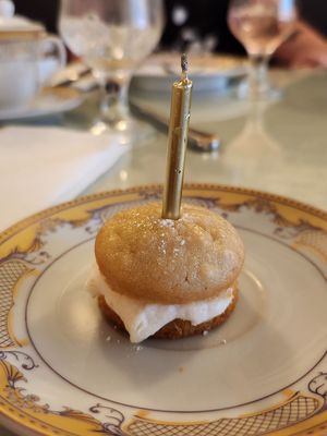 Vegan birthday treat! at Shelly's Tea Rooms in Plymouth