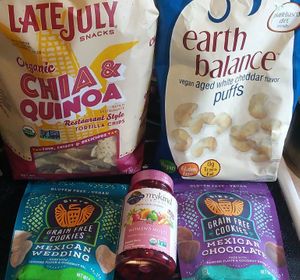 Snacks and plant-based multi vitamin at Ada's Natural Market & Cafe in Fort Myers