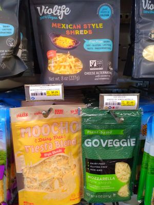 Vegan shredded cheese at Ada's Natural Market & Cafe in Fort Myers