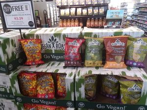 Some vegan puffs and chips at Ada's Natural Market & Cafe in Fort Myers