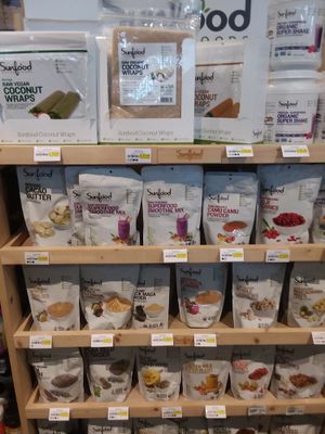 Sunfood products such as wraps, powders, nuts, etc. at Ada's Natural Market & Cafe in Fort Myers