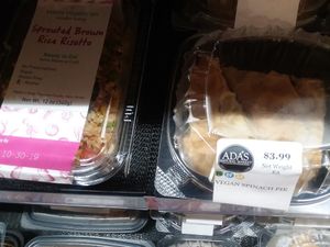 Some vegan prepared foods at Ada's Natural Market & Cafe in Fort Myers